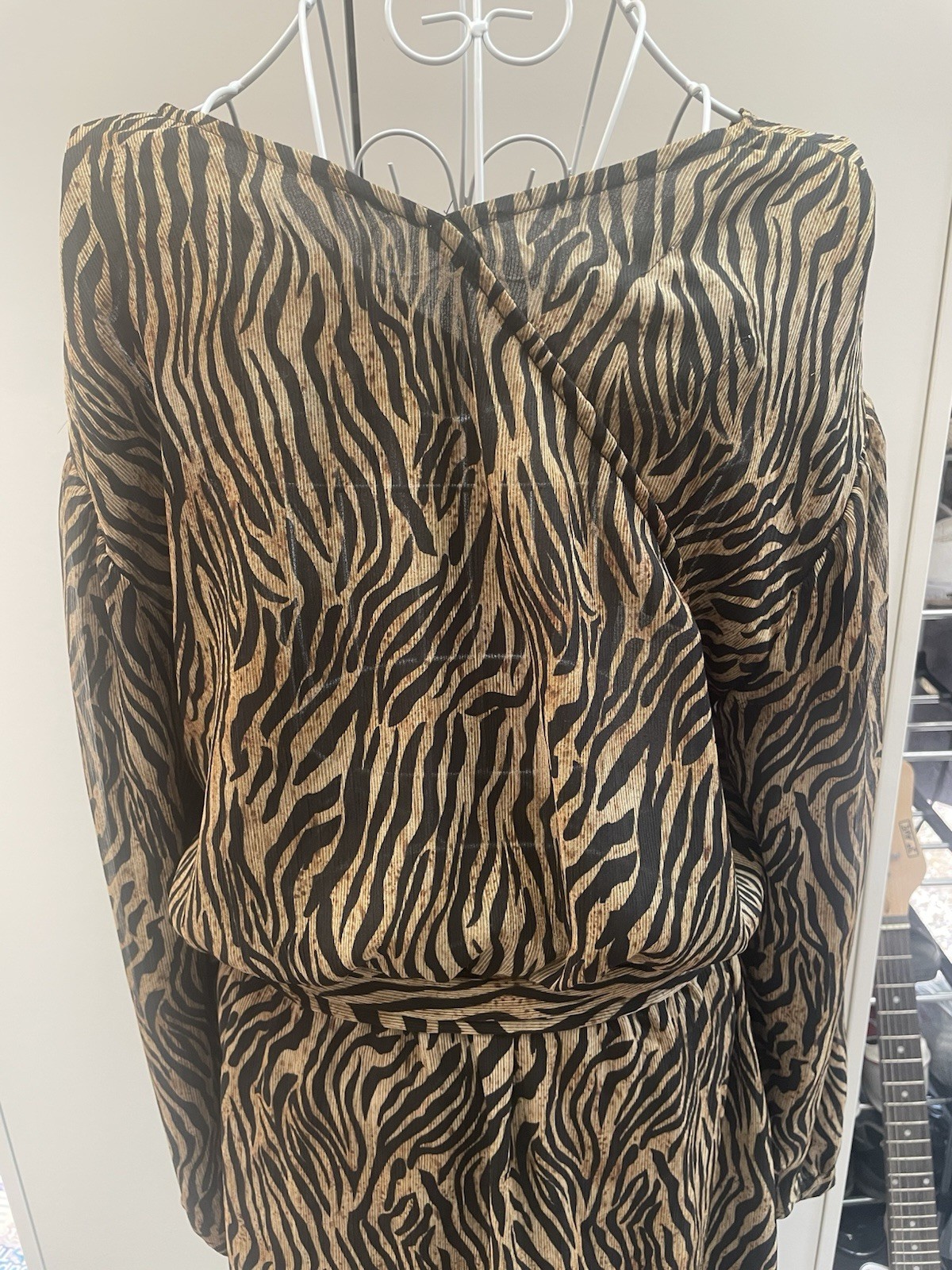 Nanushka Oasis Tiger Print Wrap Midi Dress Size S SS18 Animal BNWT Made Hungary
