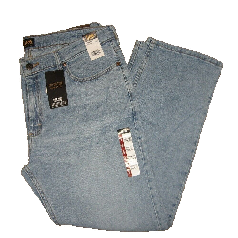 Lee Jeans Mens 38×29 Union Fade Regular Fit Bootcut Comfort Stretch New with tag