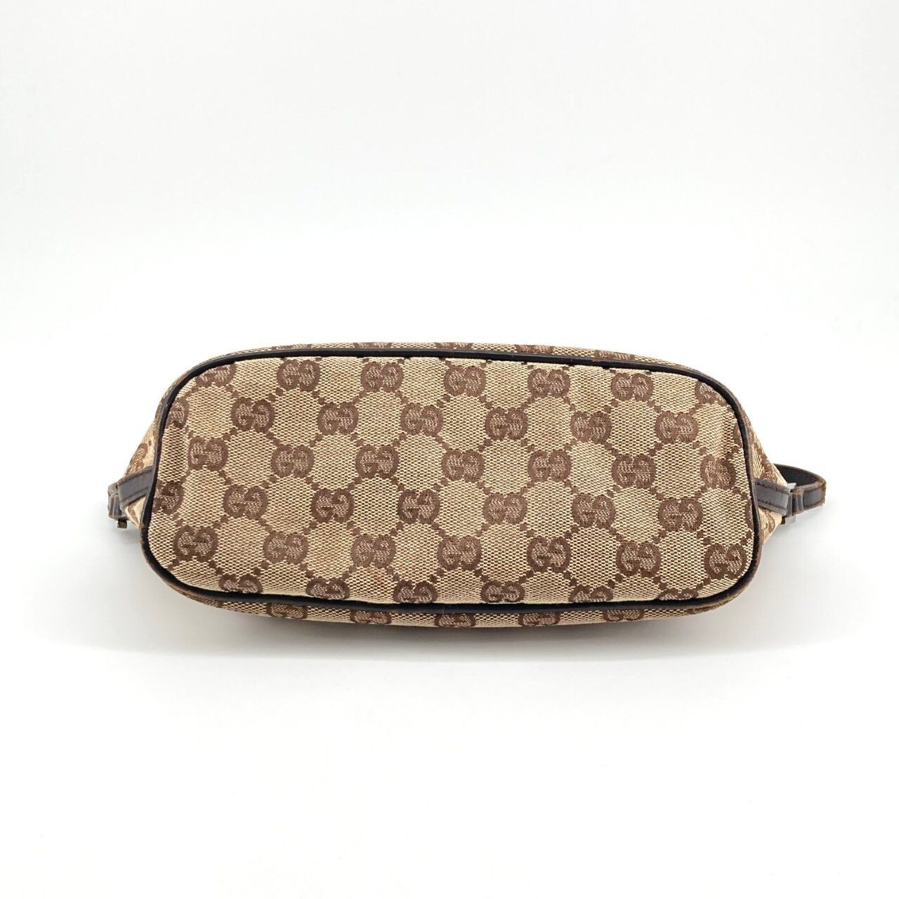 GUCCI Boat Bag Pochette GG Monogram Beige Vintage Authentic From Japan