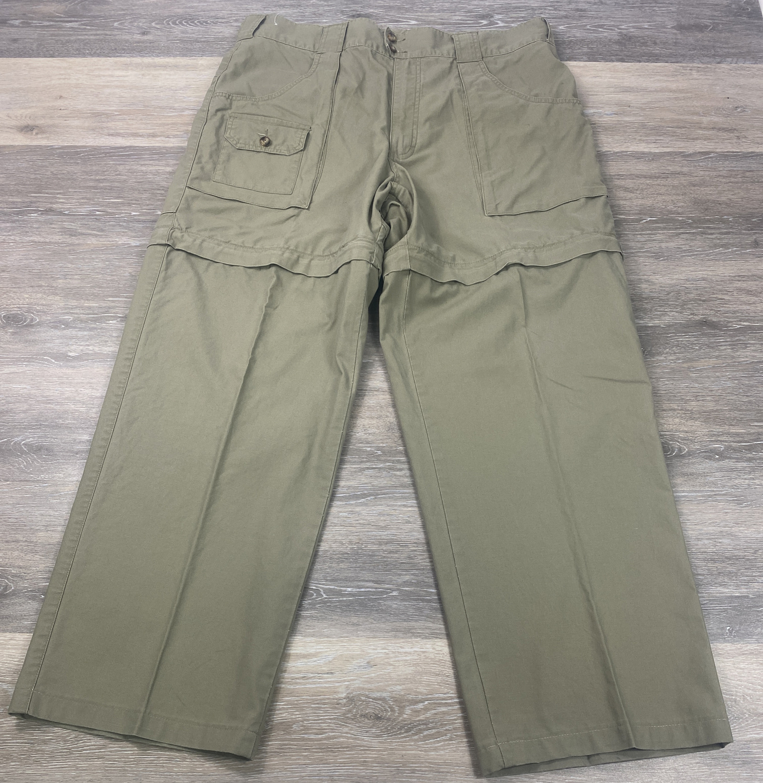 VINTAGE Cabela’s Convertible Cargo Pants Mens 38 X 31 Pockets Khaki Canvas