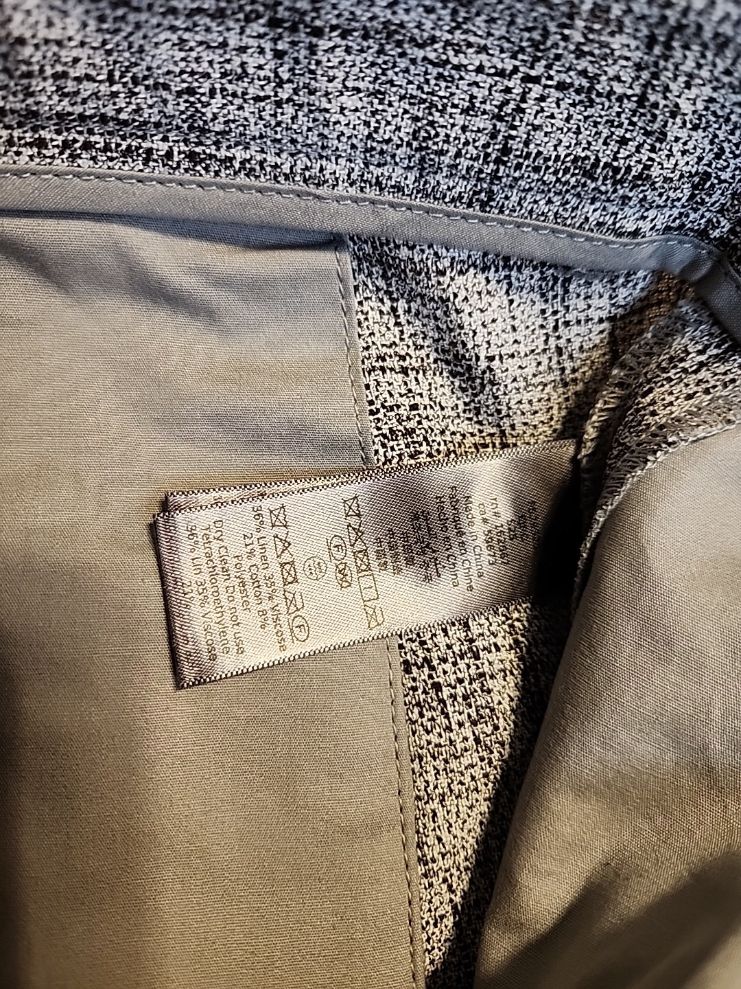 NWT $598 John Varvatos Mercer Pants In hazelnut linen viscose blend sz 54 US 36