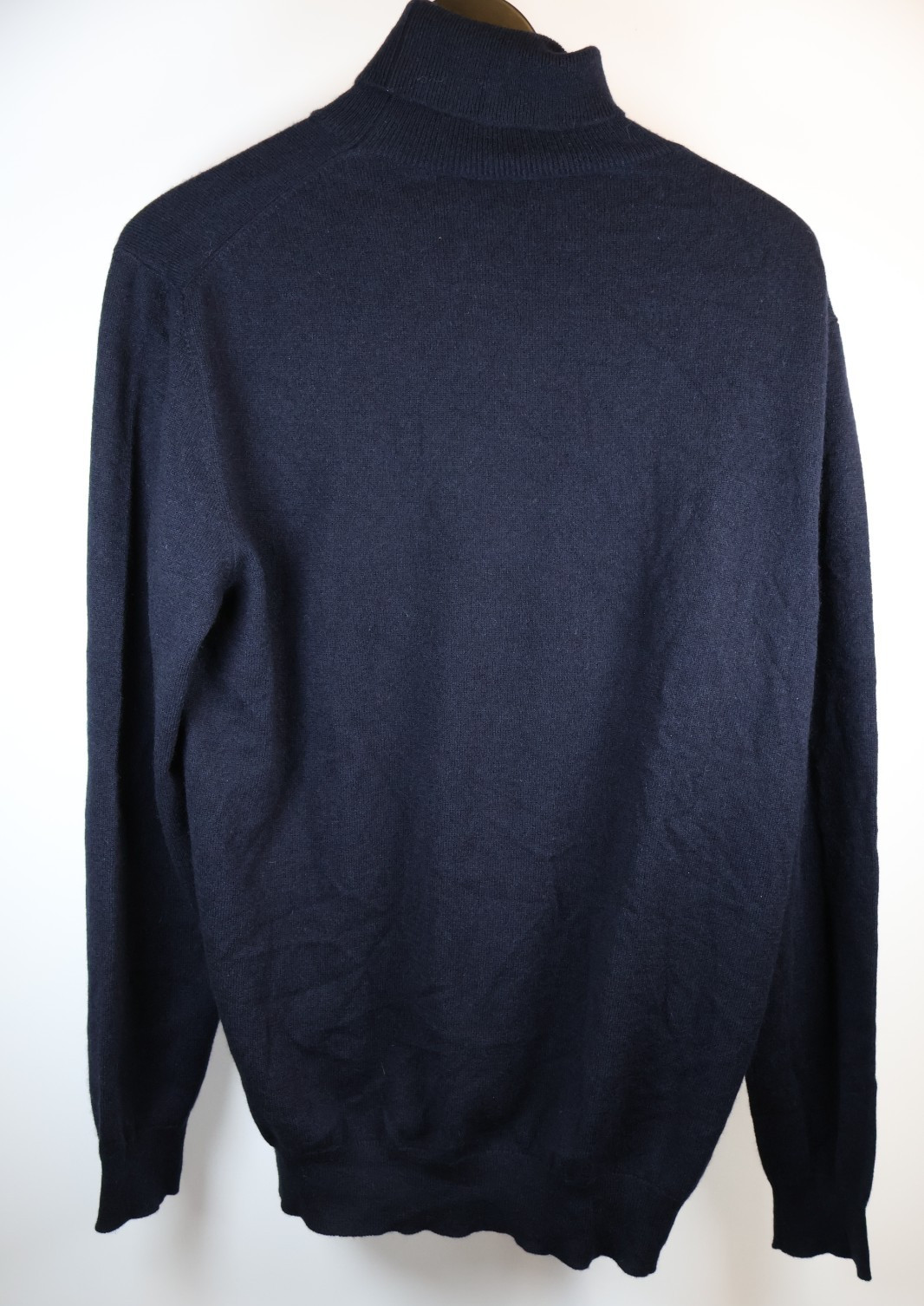 Anderson & Sheppard 100% Cashmere Roll Neck Jumper (Navy, L) PO