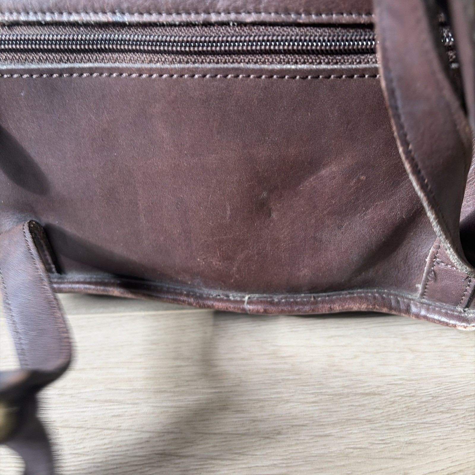 Vintage Coach USA Brown Leather Backpack Turnlock Drawstring Small Bag