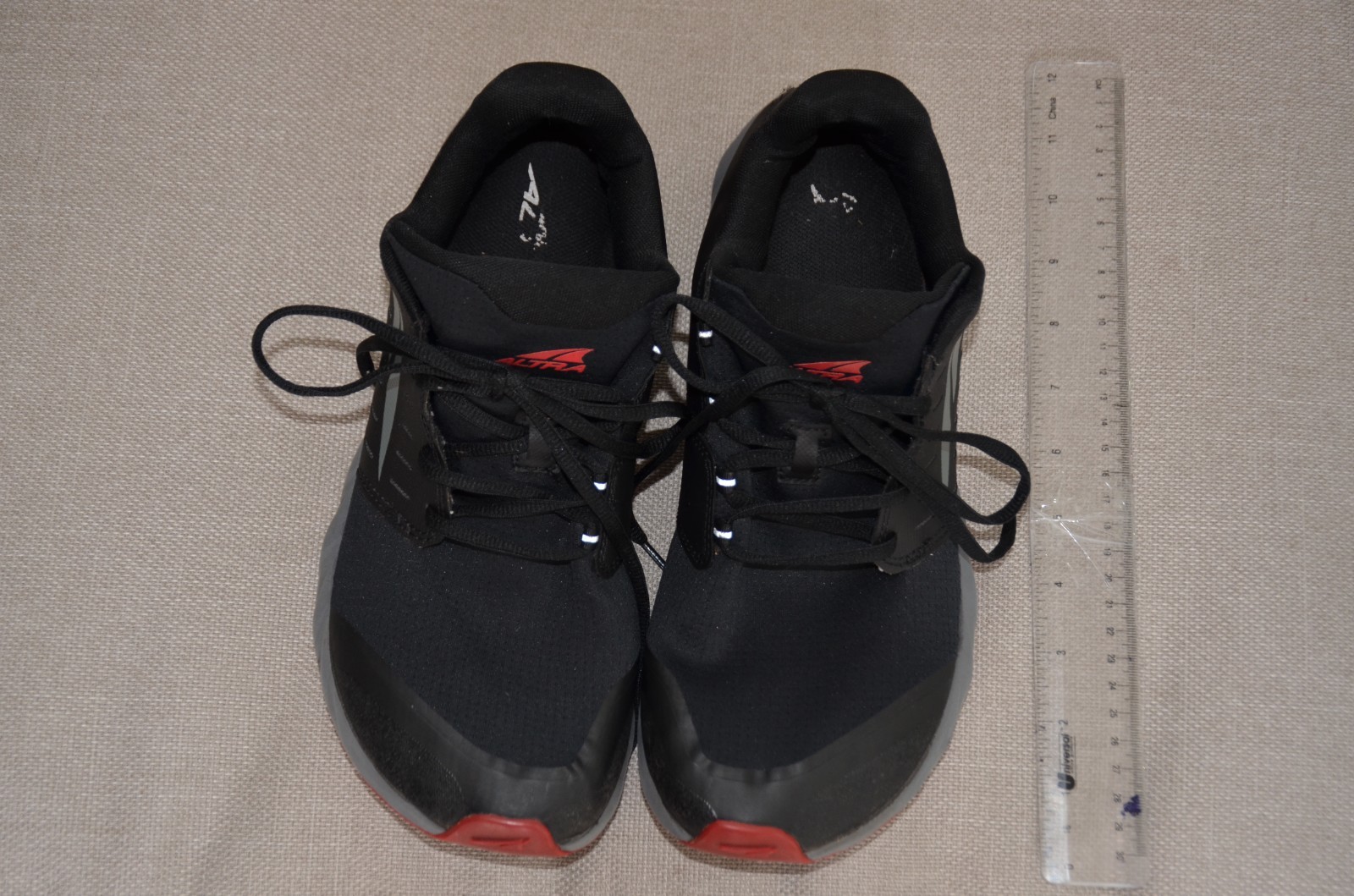 USED ALTRA Men Superior 5 Sneakers Running Gym Crossfit AL0A546Z Black/Red 10.5