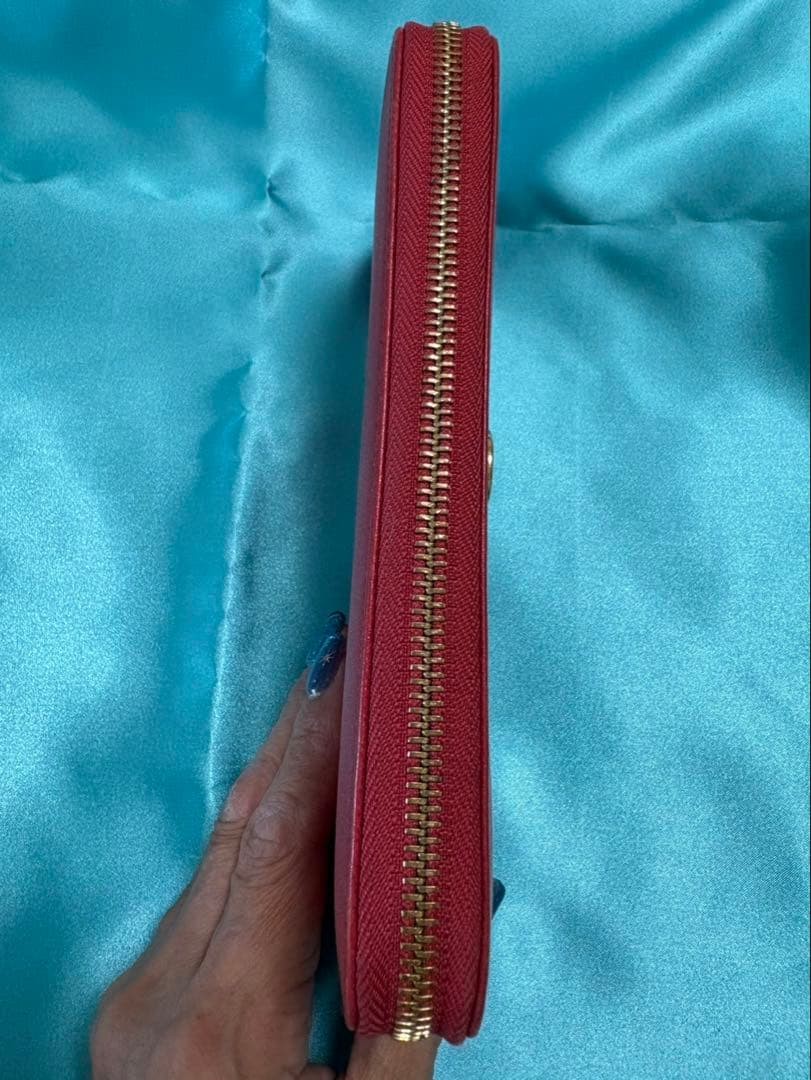 LOEWE Anagram Round Zipper Red with scratches and stains