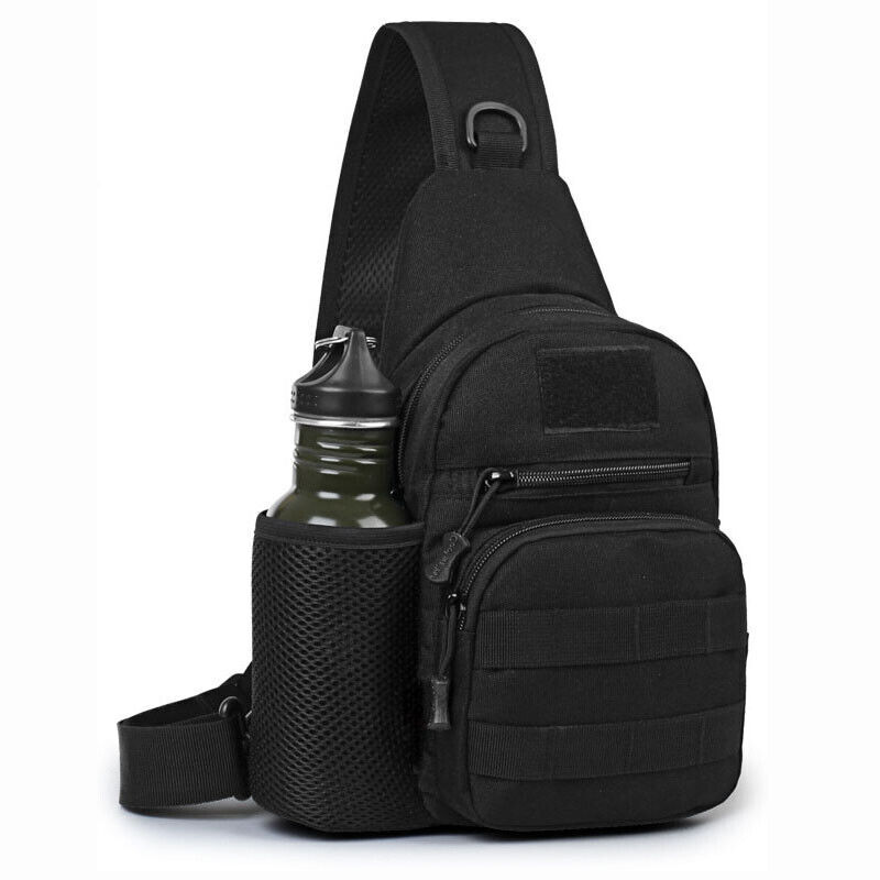 Mens Backpack Tactical Sling Shoulder Bag Molle Travel Chest Pack Outdoor Hiking