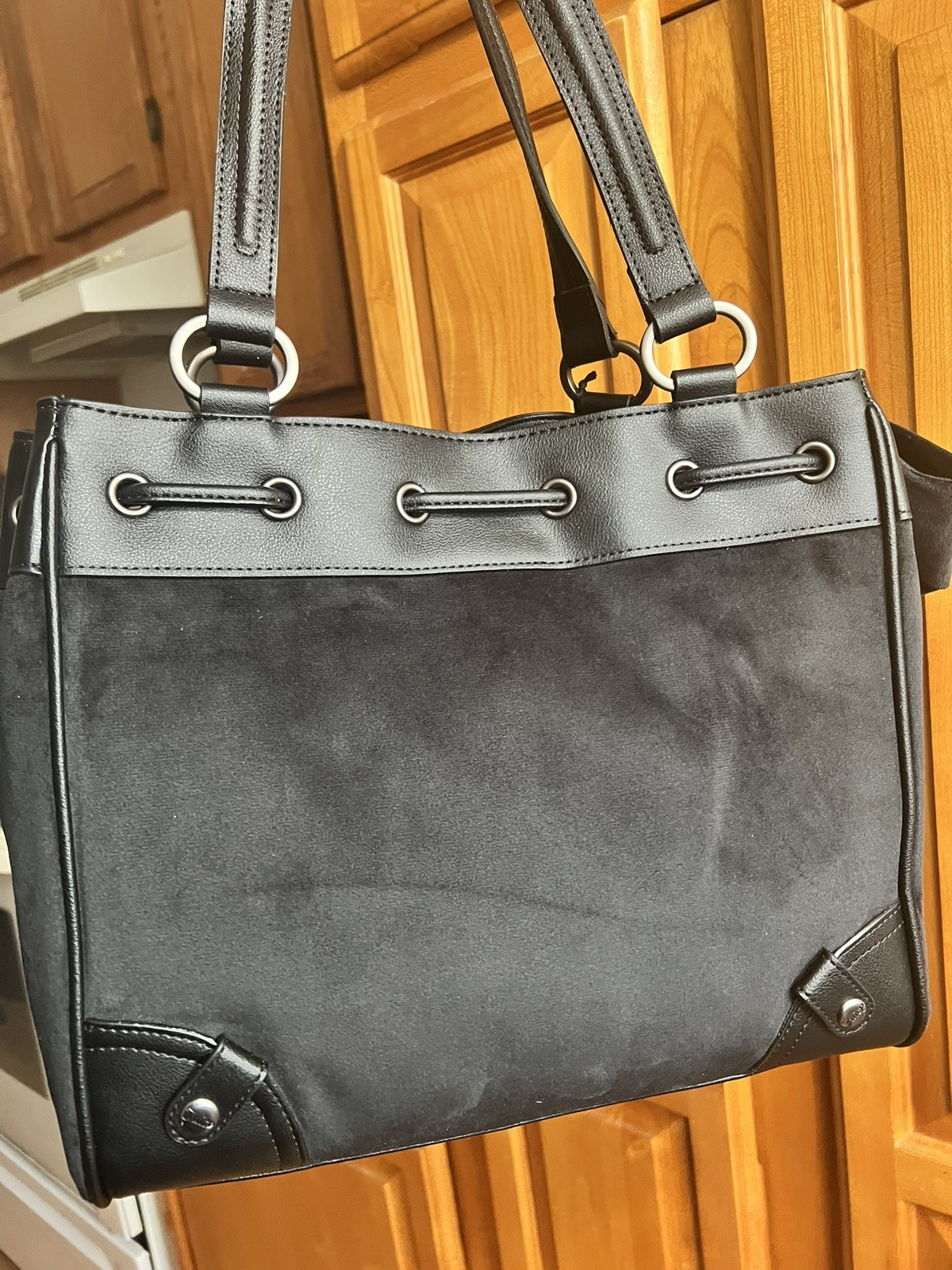 Juicy Couture Classic Juicy Lover Daydreamer Tote Key Bow Liquorice Black New
