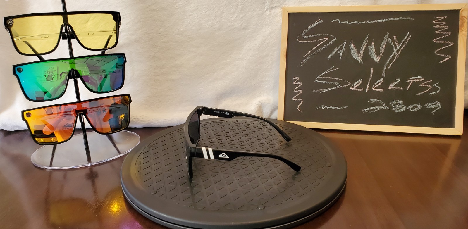 Men’s sunglasses Quiksilver SCIFI Shield mirror Polarized UV400 BLACK/BLACK