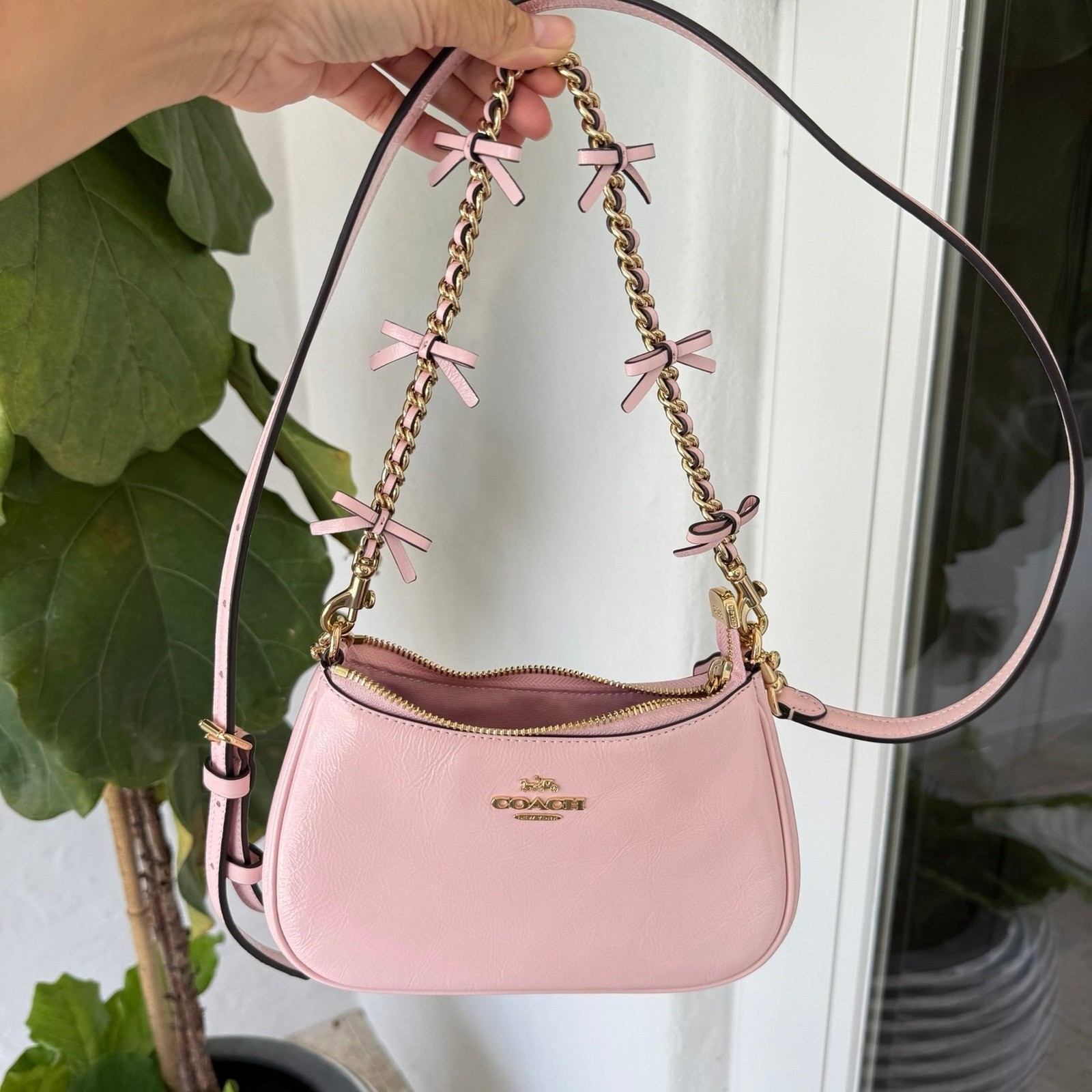 COACH Teri Mini Crossbody Bag With Bows（cdw68）soft pink