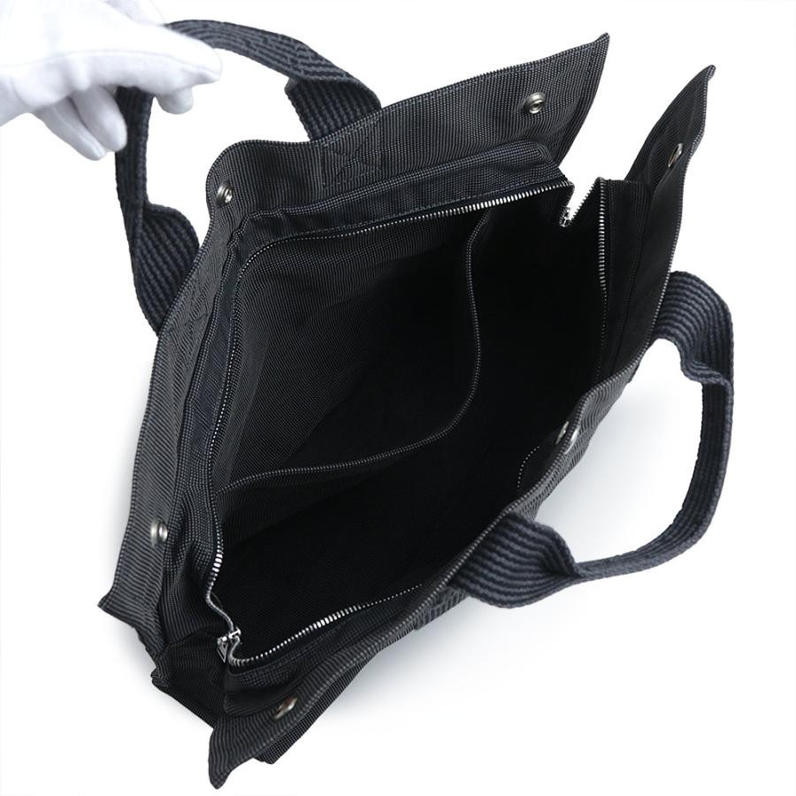 Hermes Herline MM Tote Bag Handbag Canvas Gray Width 16.5in Height 12.6in 99