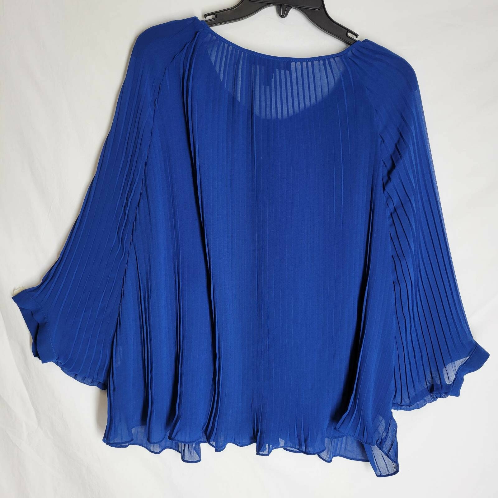 Jessica Simpson Womens Blouse Size Small Blue Batwing Dolman Sleeve Scoop Neck