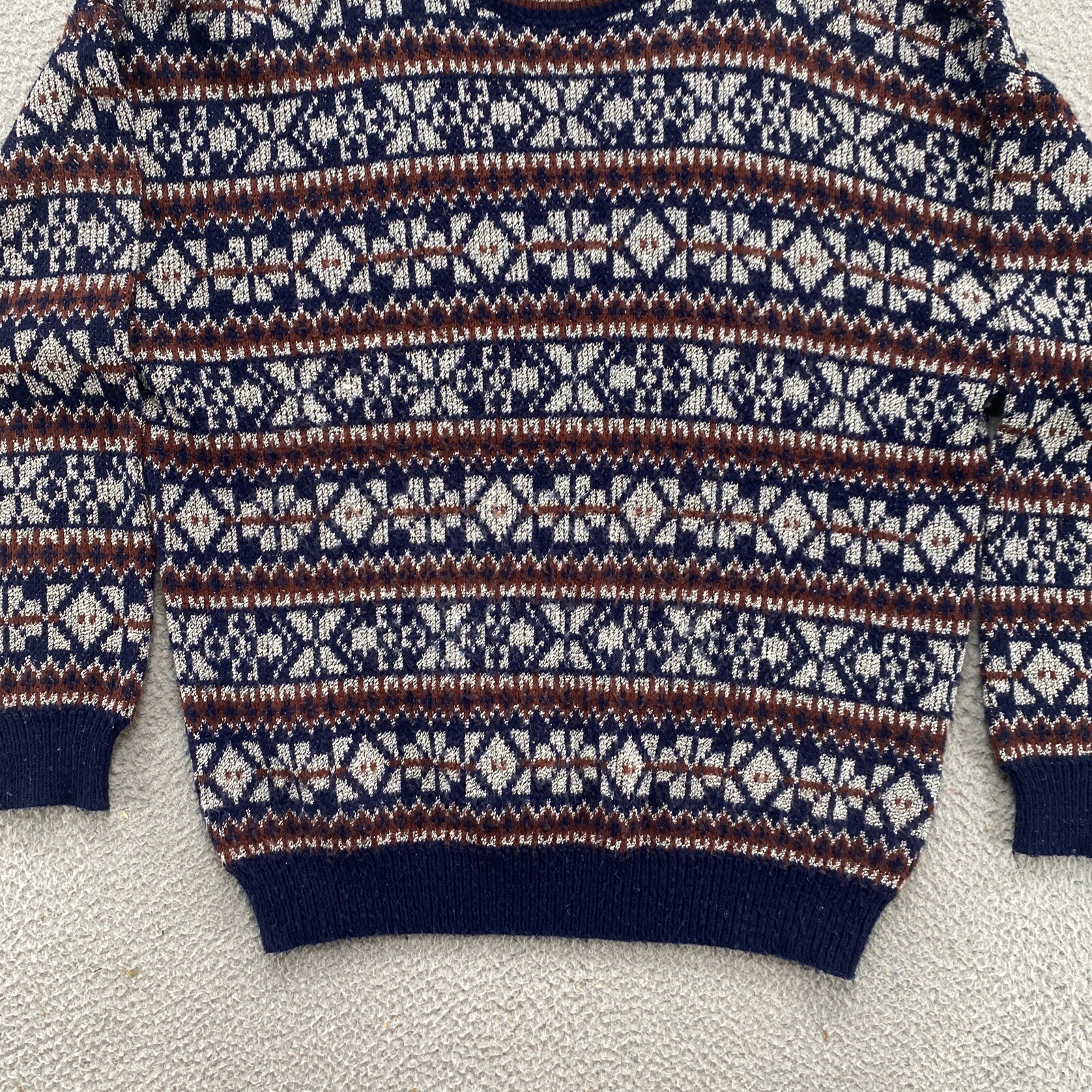 Vintage Robert Bruce Men’s Nordic Acrylic Blend Pullover Sweater in Size XL