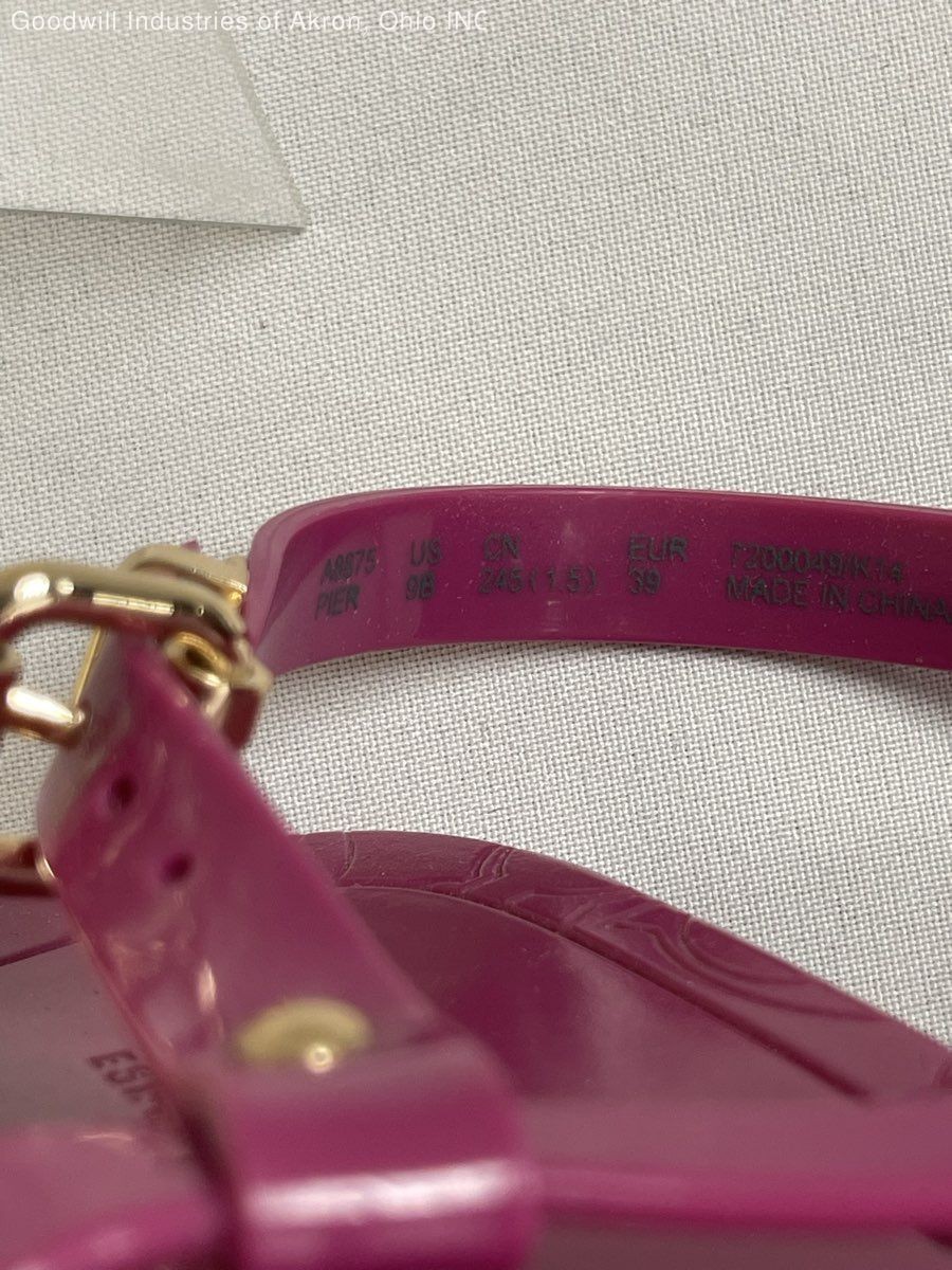 Coach Pier Fuchsia Pink Jelly T-Strap Sandals Women’s Size 9 COA