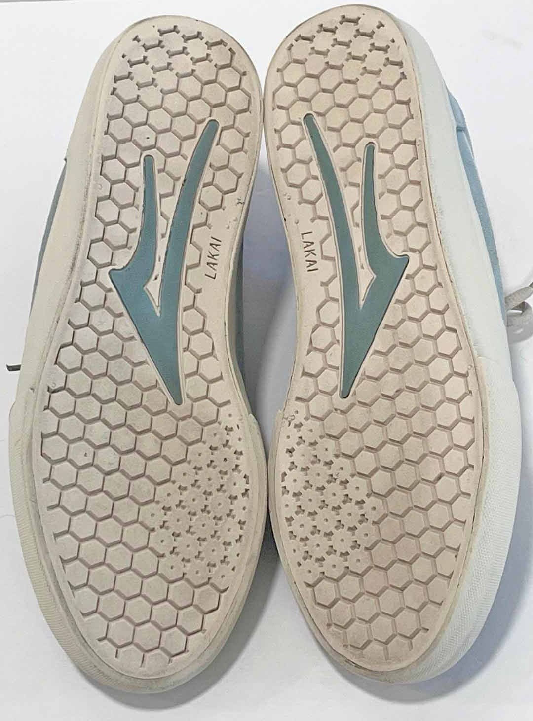Men’s Lakai Manchester People Suede Skateboard Shoe Light Blue Size -8.5