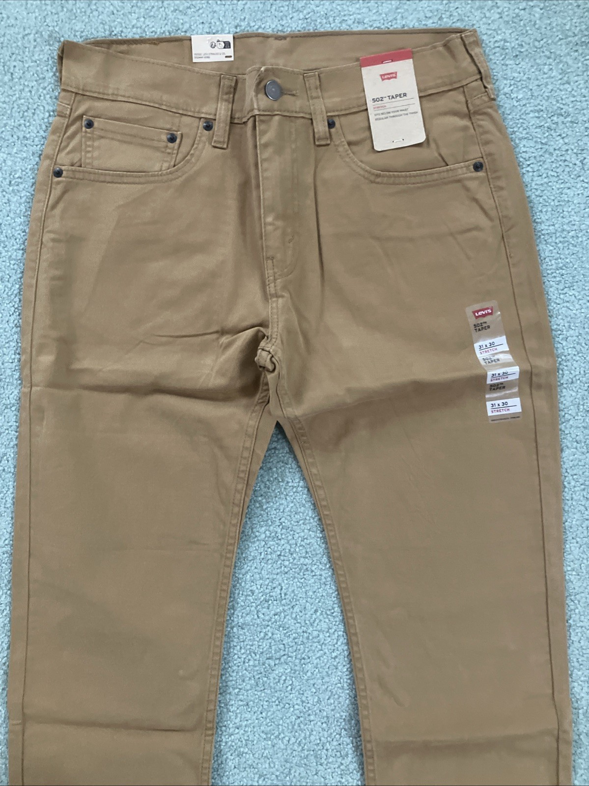 NWT Men’s Levis 502 Taper Stretch Caraway Soft Wash Jeans Size 31”x30”
