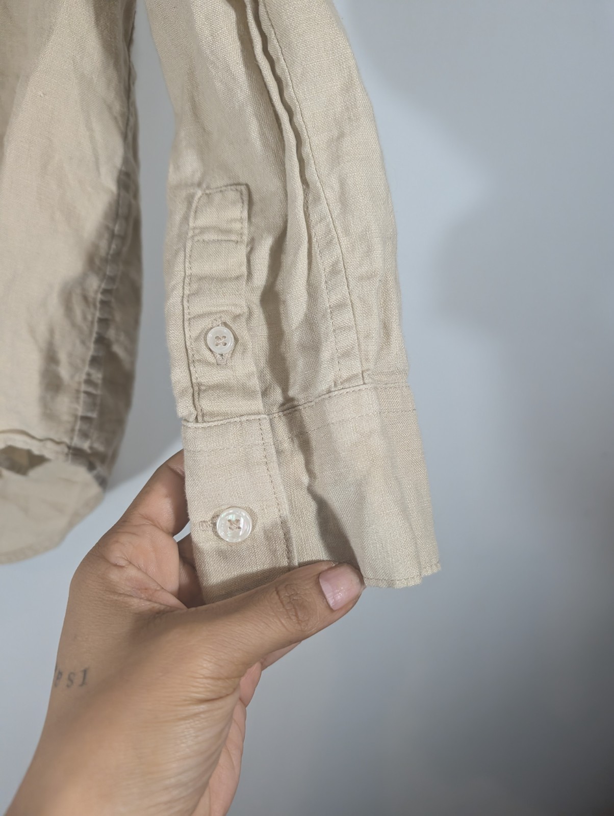 Quince Womens 100% Linen Long Sleeve Button Down Shirt Sz S Minimalist Lagenlook