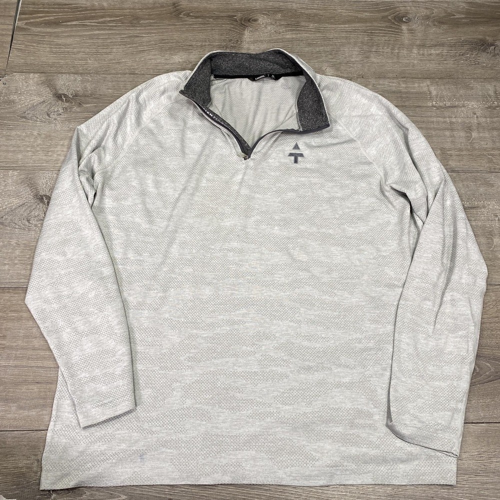 UNRL Pullover Mens XL Gray Heather Quarter Zip Thielen Foundation Performance