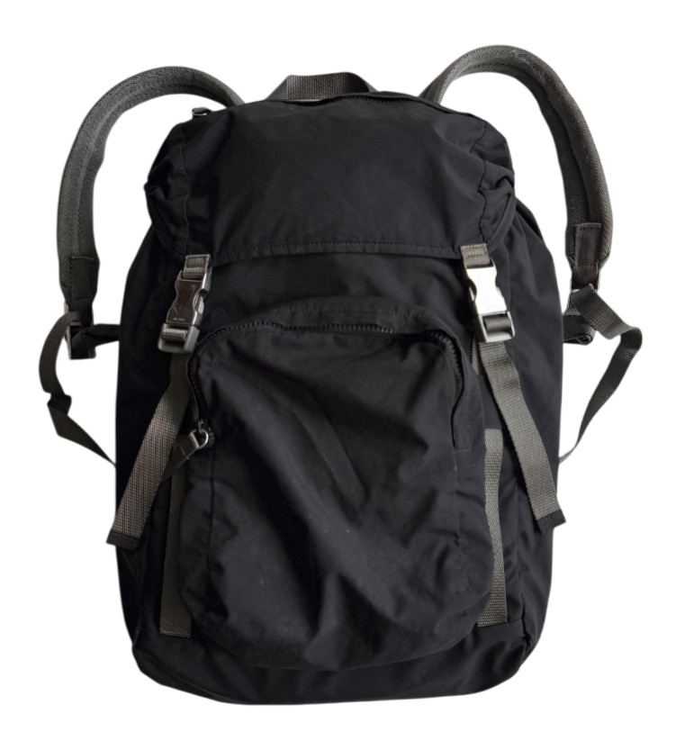 Prada Sport SS2000 Nylon Backpack Black W11.4×D7.4×H17.7in