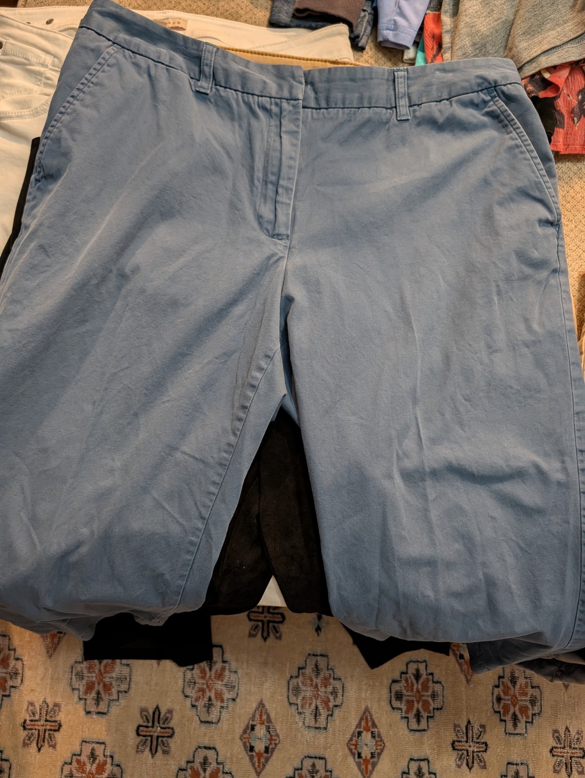 Lands End Women’s Capris Size 12 Blue 100% Baumwolle (Cotton)