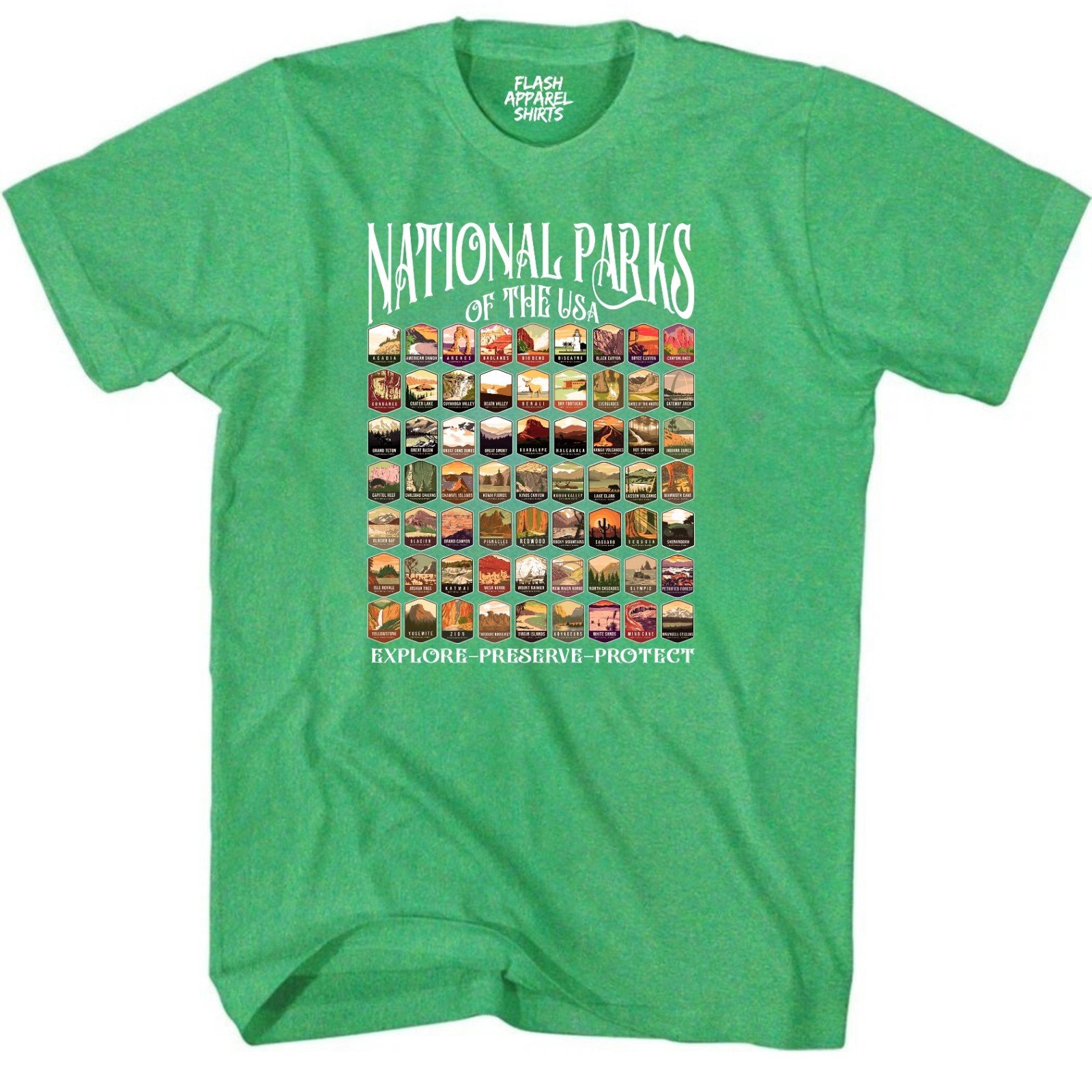 National Parks T Shirt Explore Preserve Protect Park Collection Camping Hiking