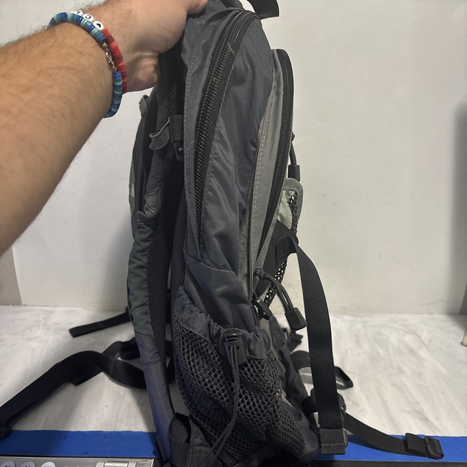 The North Face Backpack Black/Gray Pockets RECON Zip 17”