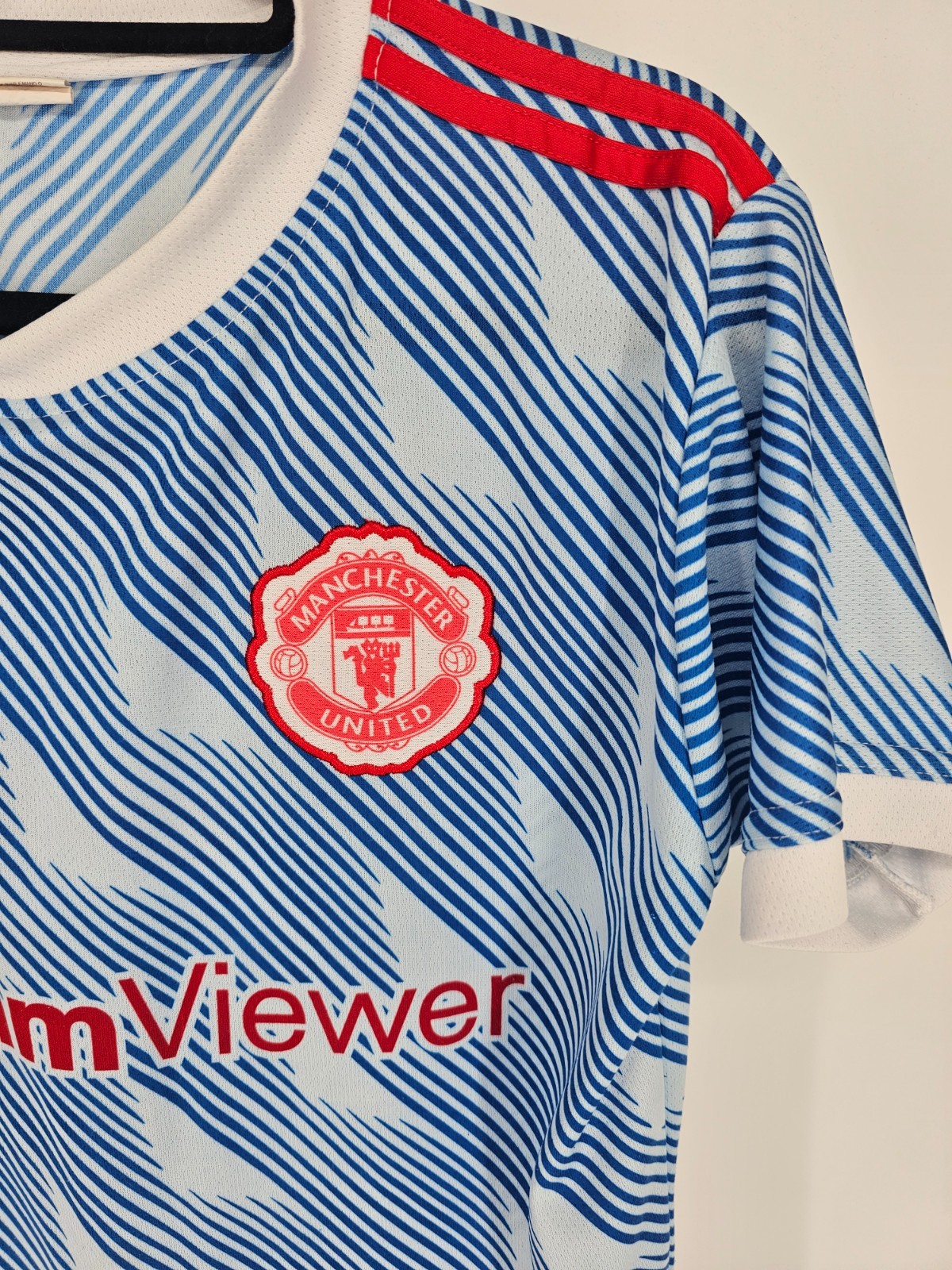 Manchester United 21/22 Away Jersey Men’s Size Small Blue Ronaldo #7