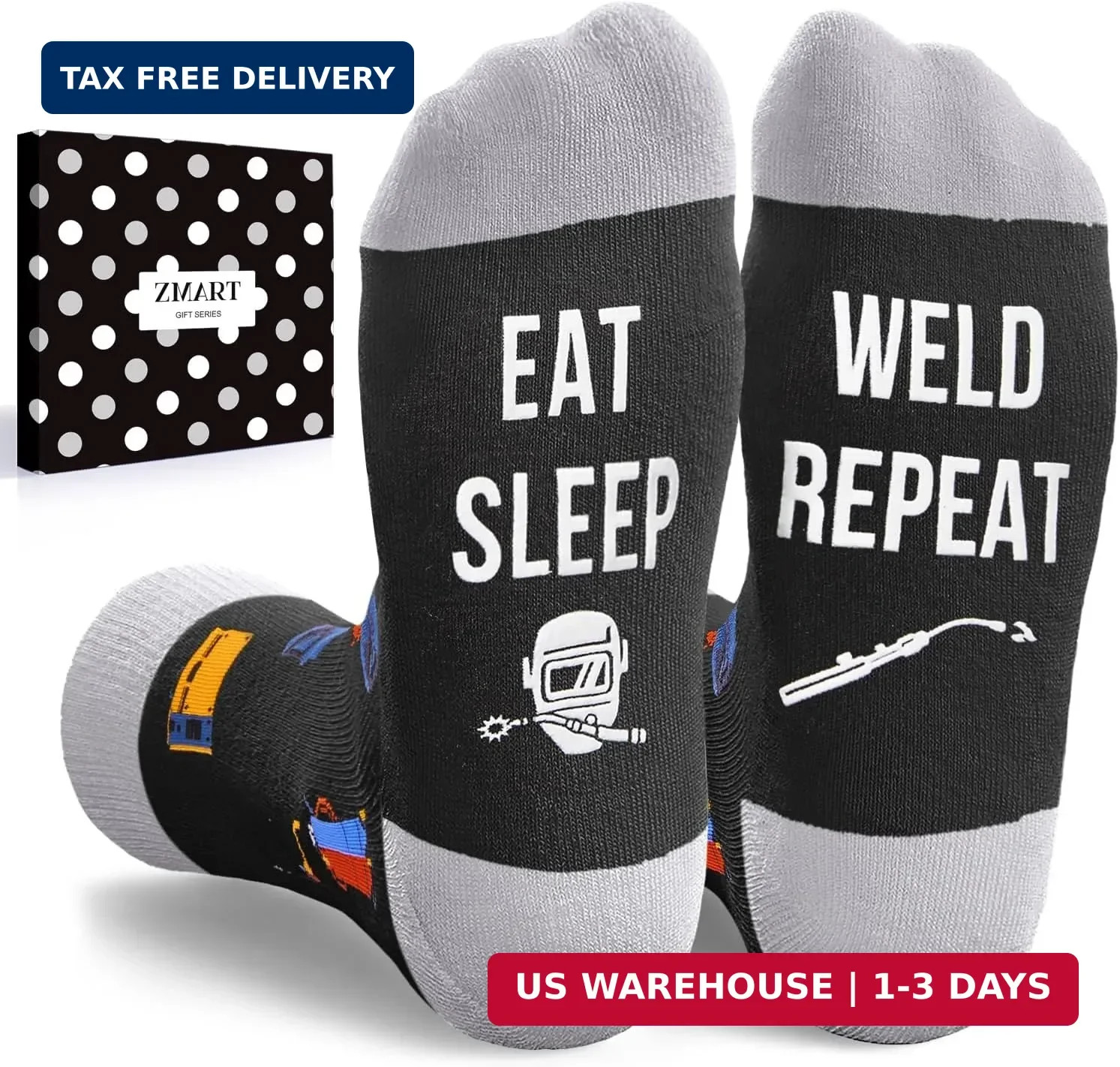 Zmart Gifts for Welder Chef Baker – Truck Driver Socks, Cooking Gifts for Women