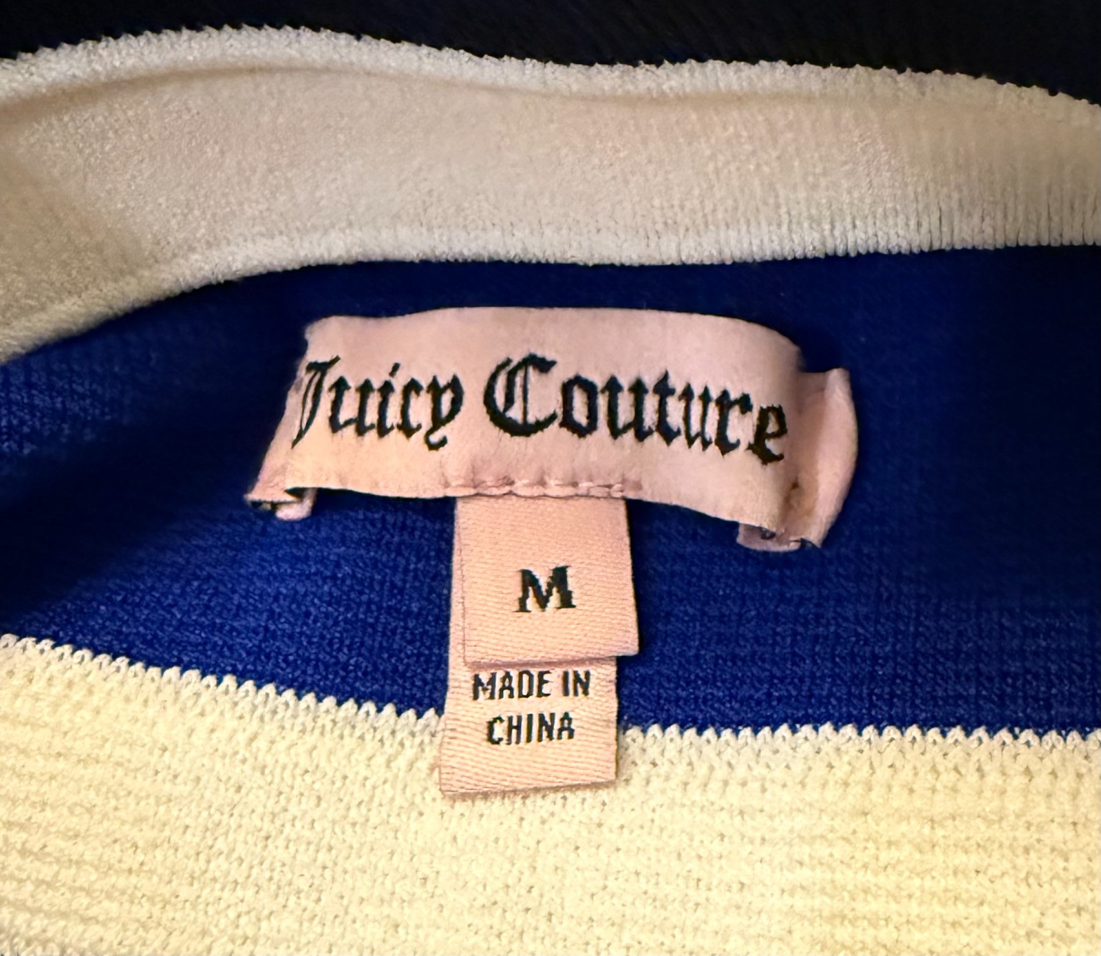 Juicy Couture Girls Blue White Striped Knit Pencil Skirt Size M Youth Stretch