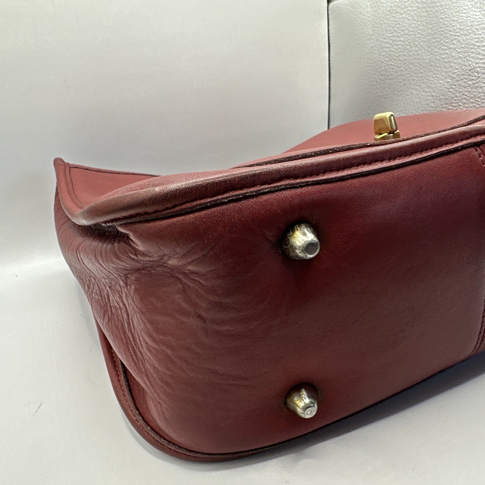vintage red Coach Stewardess Bag (#9525)