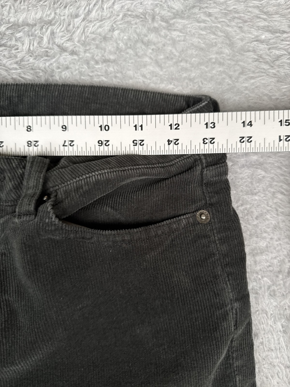 Patagonia Pants Womens 25 Gray Corduroy Straight Leg Organic Cotton