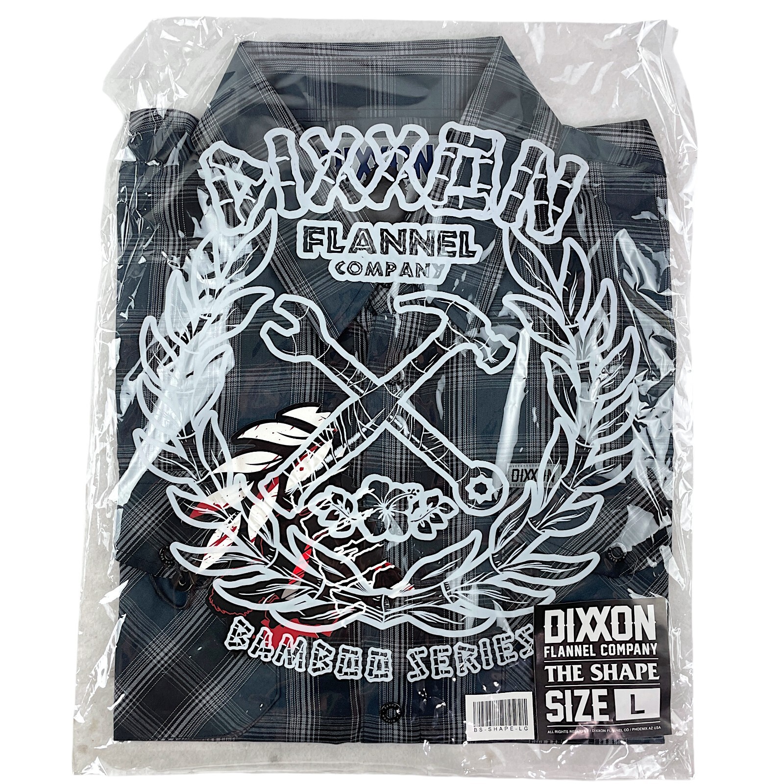DIXXON Flannel THE SHAPE Bamboo Shirt SS Men’s LARGE Horror Series Friday 13th