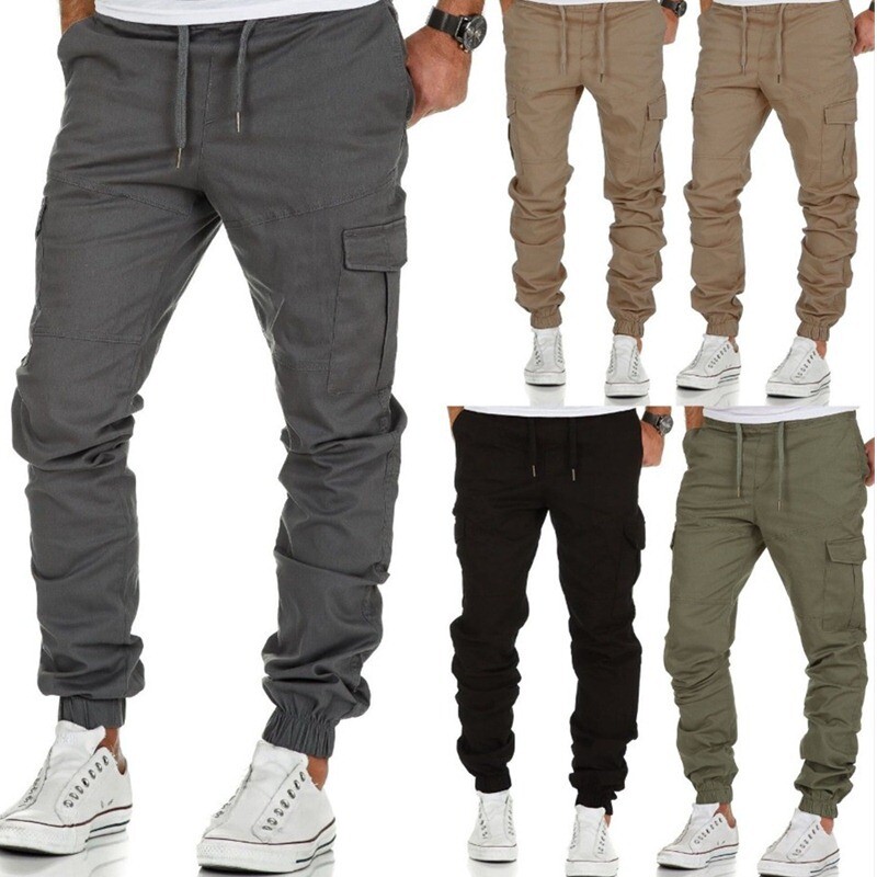 Men’s Casual Joggers Pants Sweatpants Cargo Combat Loose Active Sports Trousers