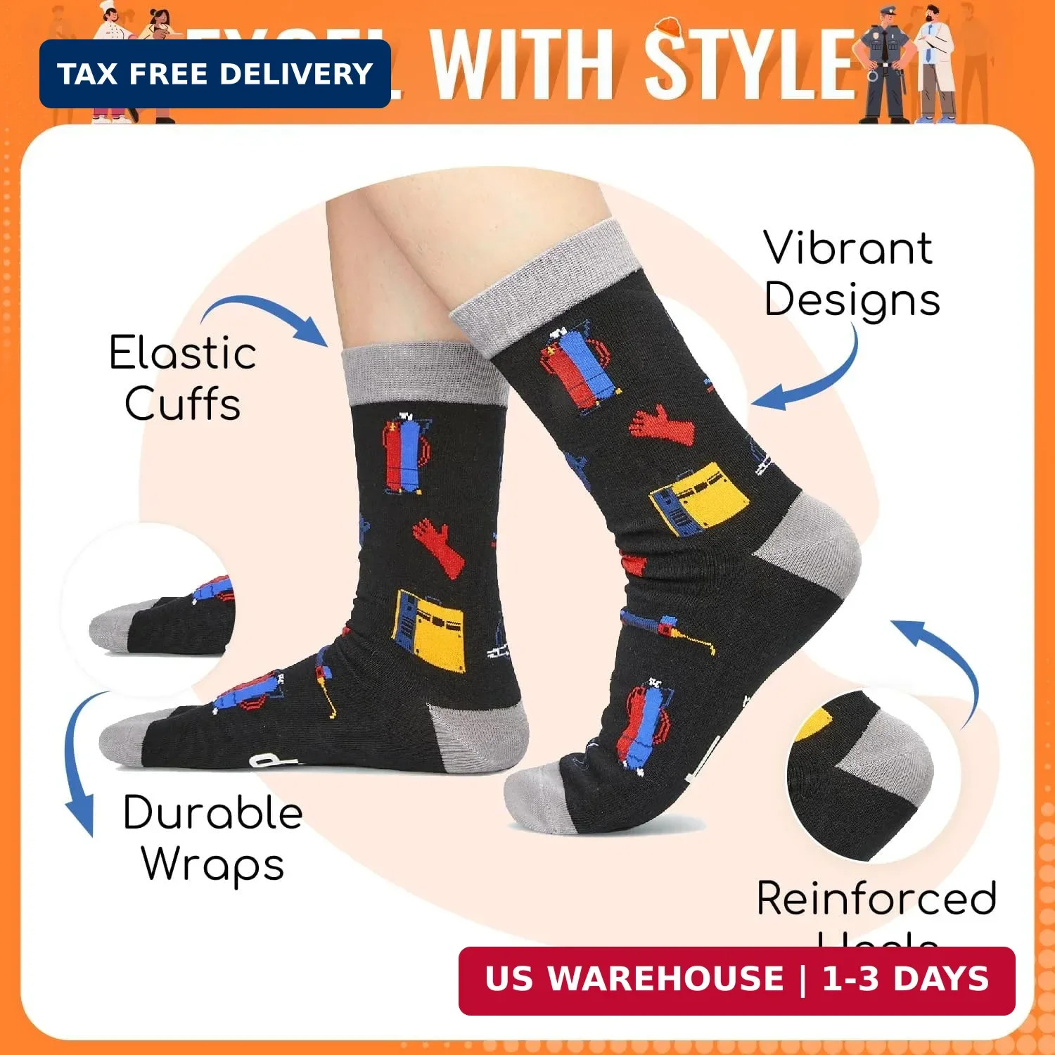 Zmart Gifts for Welder Chef Baker – Truck Driver Socks, Cooking Gifts for Women