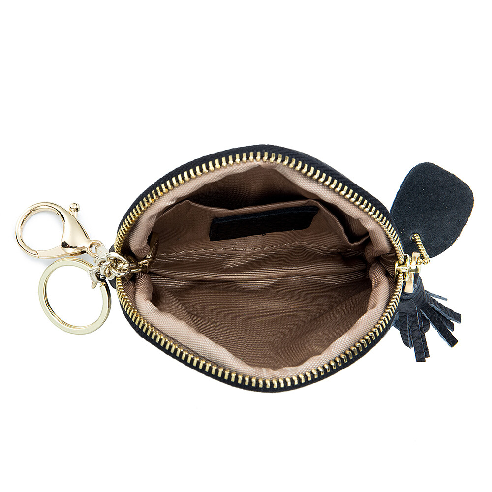 100% Genuine Leather Cartoon Coin Purse Zipper Change Pouch Women’s Mini Wallet
