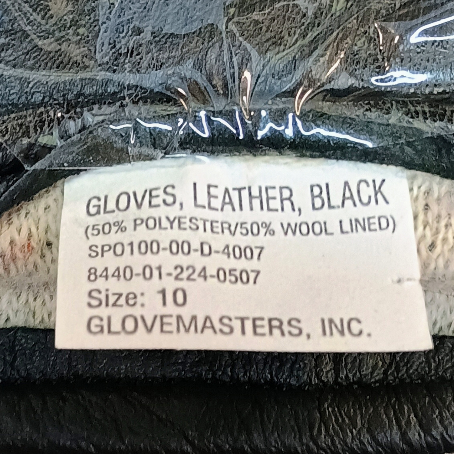 Black Sheepskin Officers Dress Gloves Poly/Wool Lined – New *mocinc1982*
