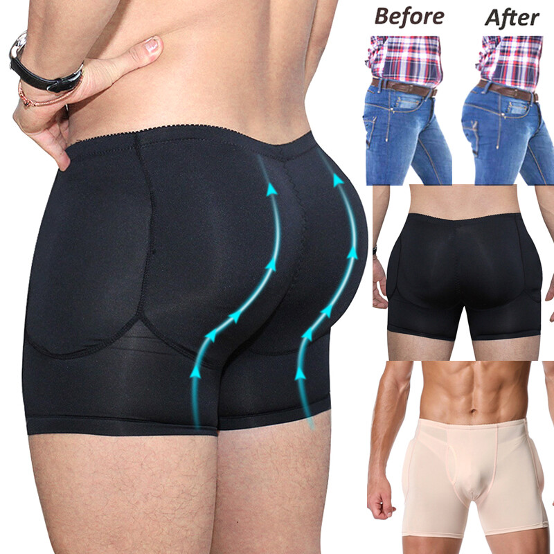 Men Butt Lifter Underwear Boxers Shorts Padded Lift Hip Enhance Pants Shapewear