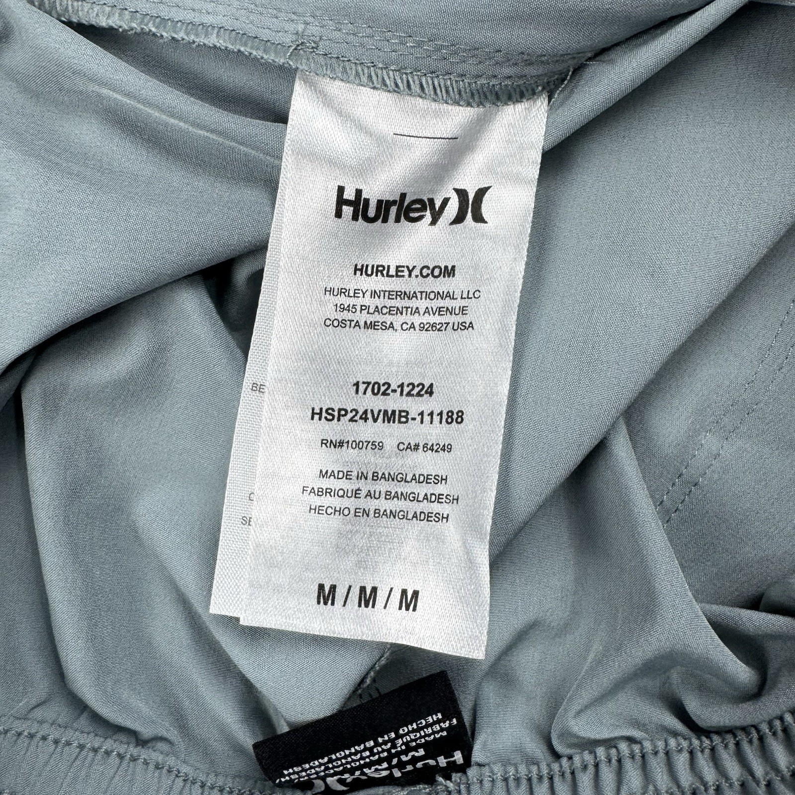 Hurley Men’s Exist Light Weight Sport Shorts Men Size M Hybird Zip Pocket Tech