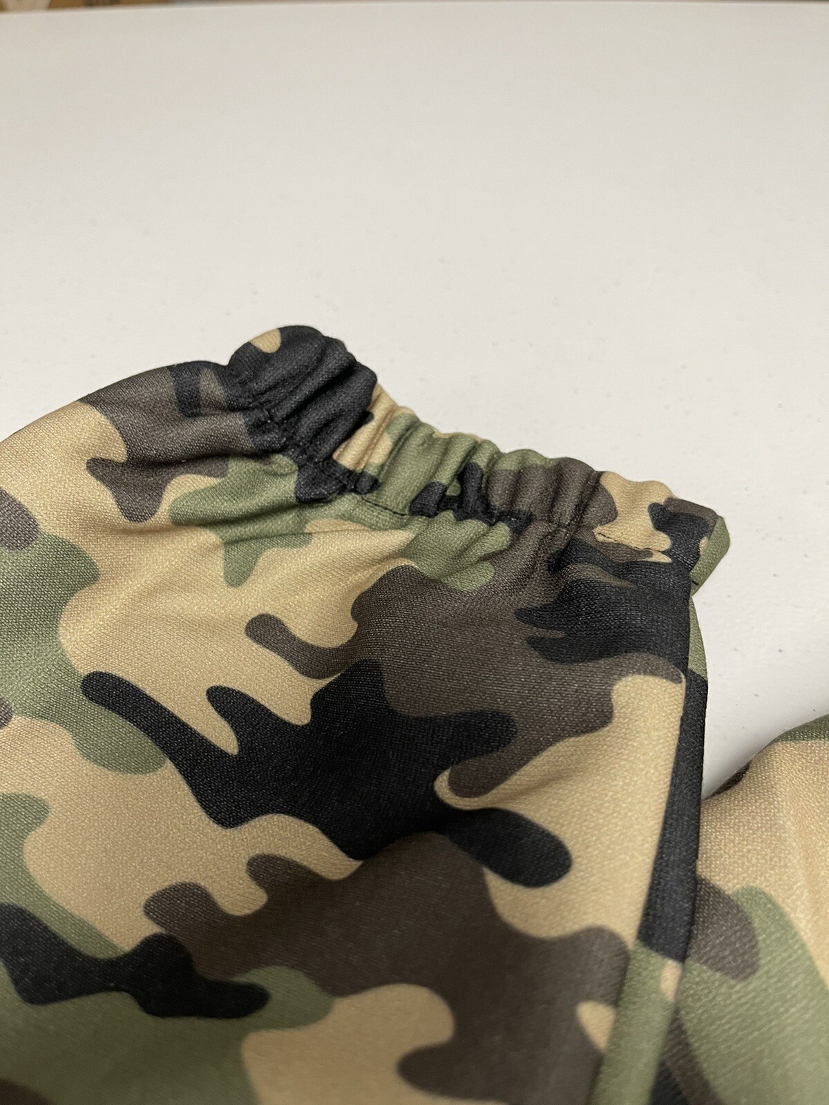 Boohoo Sweatpants Mens Large Camouflage Green Joggers Stretch N198-N199