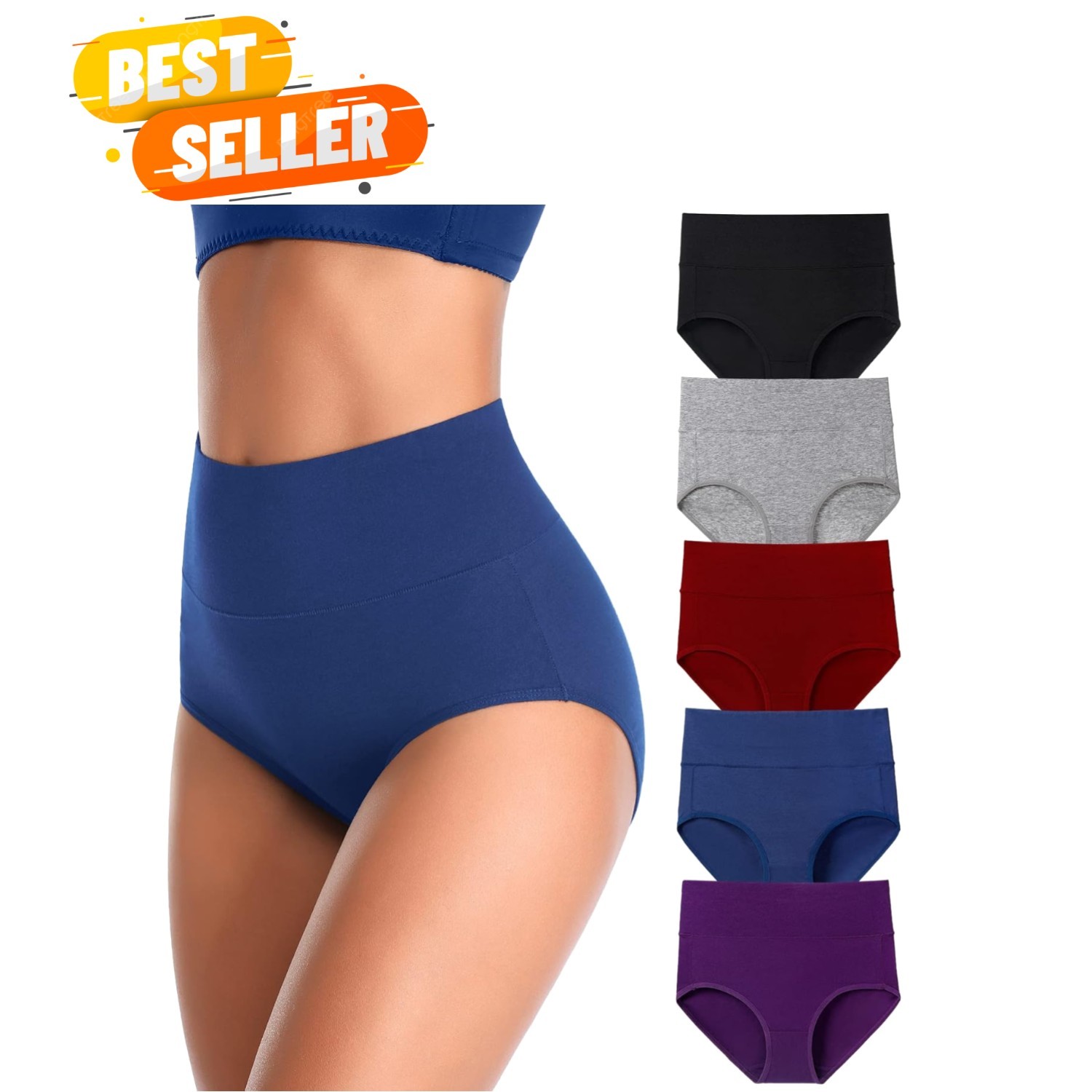 Full Coverage Cotton Briefs 5-Pack for Women – Stylish & Soft Everyday Wear