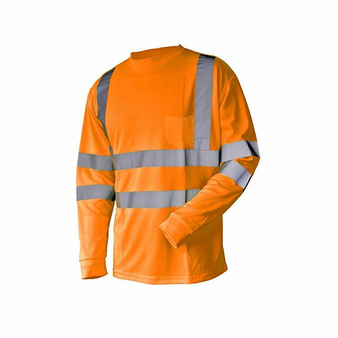 Hi Vis T Shirt ANSI Class 3 Reflective Safety Lime Short Long Sleeve Road Work