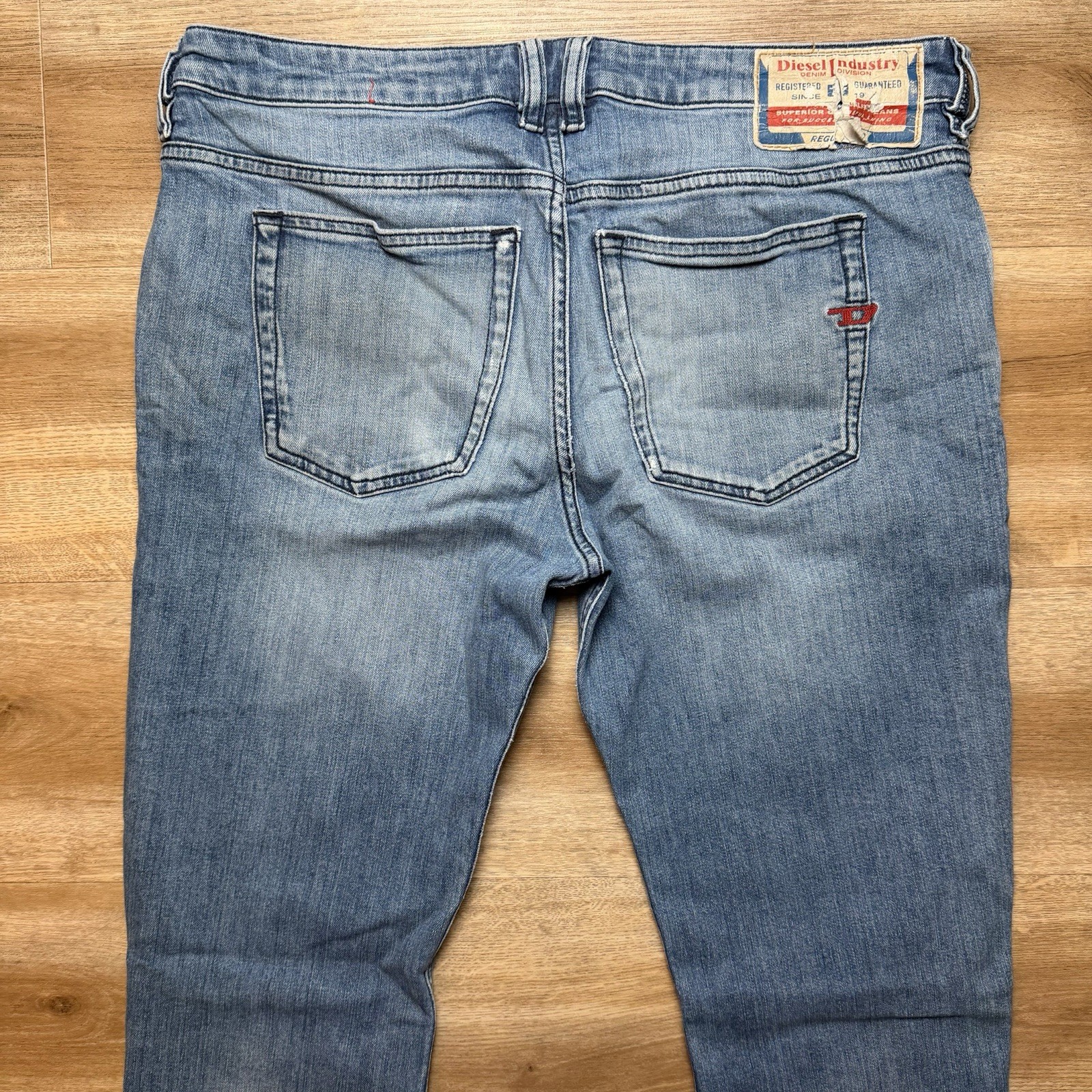 Diesel 1979 Sleenker Jeans Men 34×32 Blue Slim Skinny Stretch Thrash Punk 0LICM