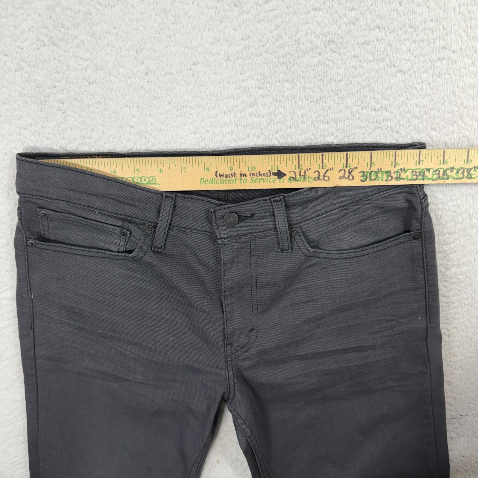 Levi’s 511 Slim Fit Jeans Mens 34×32 (34×31) Gray Denim Pants Super Stretch