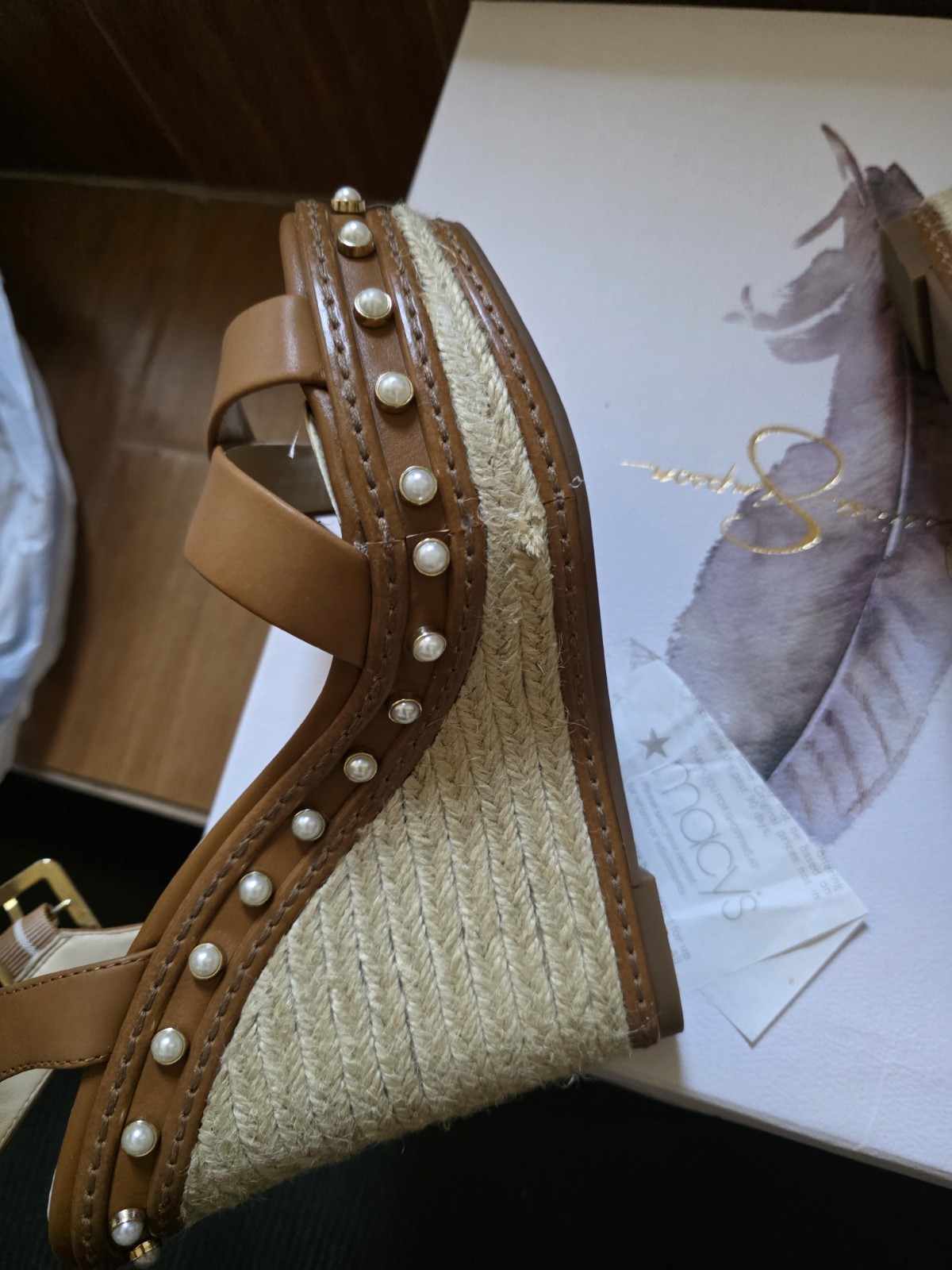 Jessica Simpson Aeralin wedge Womens 8 Beige