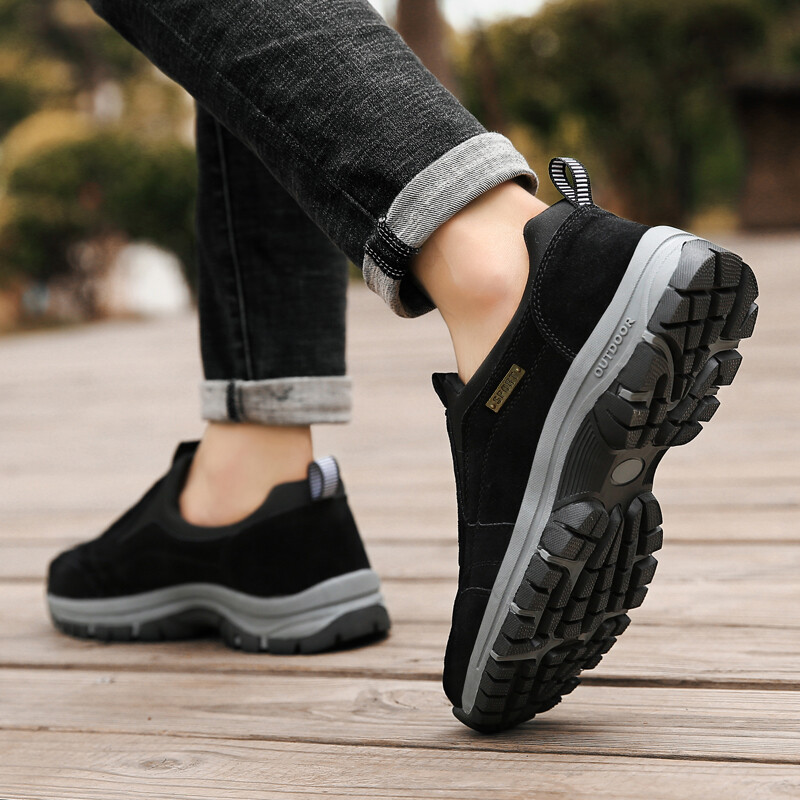 Hiking Shoes for Men Daily Outdoor Flat Bottomed Comfortable Walking Loafers