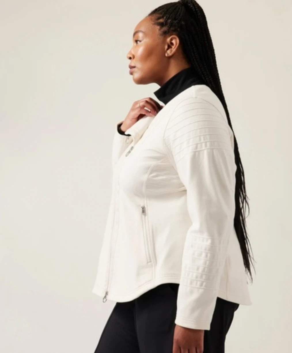 Athleta Moto Cream Jacket-Size 3X-NWT
