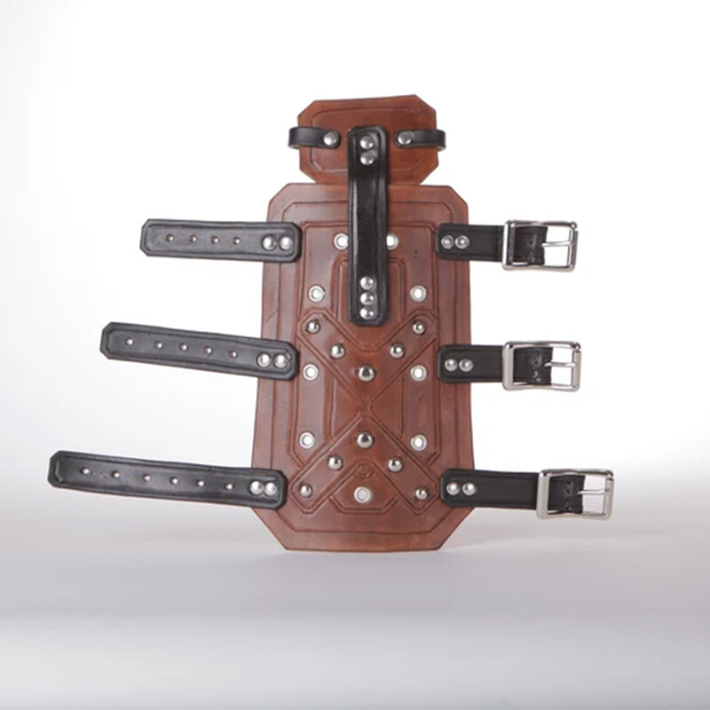 Medieval PU Leather Armor Wristband Rivet Gloves Gothic Cosplay Accessories