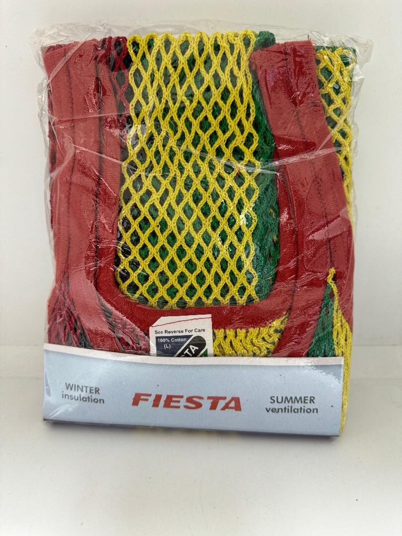 New Genuine Fiesta Cotton Mesh Striped Tank Top, Size Medium