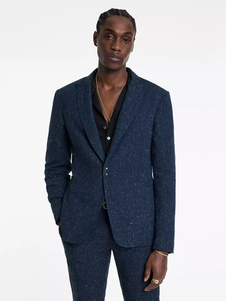 $1498 NWT New John Varvatos Lynn Hook and Bar Blazer Jacket EU58X US48X *Defect*