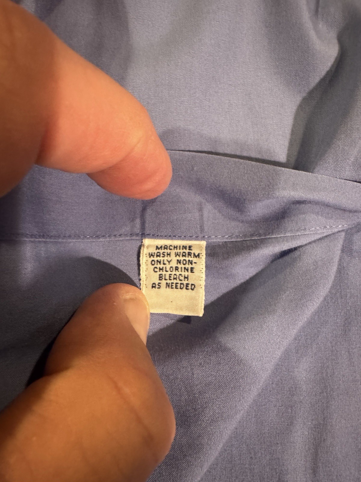 Polo by Ralph Lauren Estate Blue Solid 100% Cotton Easy Care Dress Shirt 15.5-33