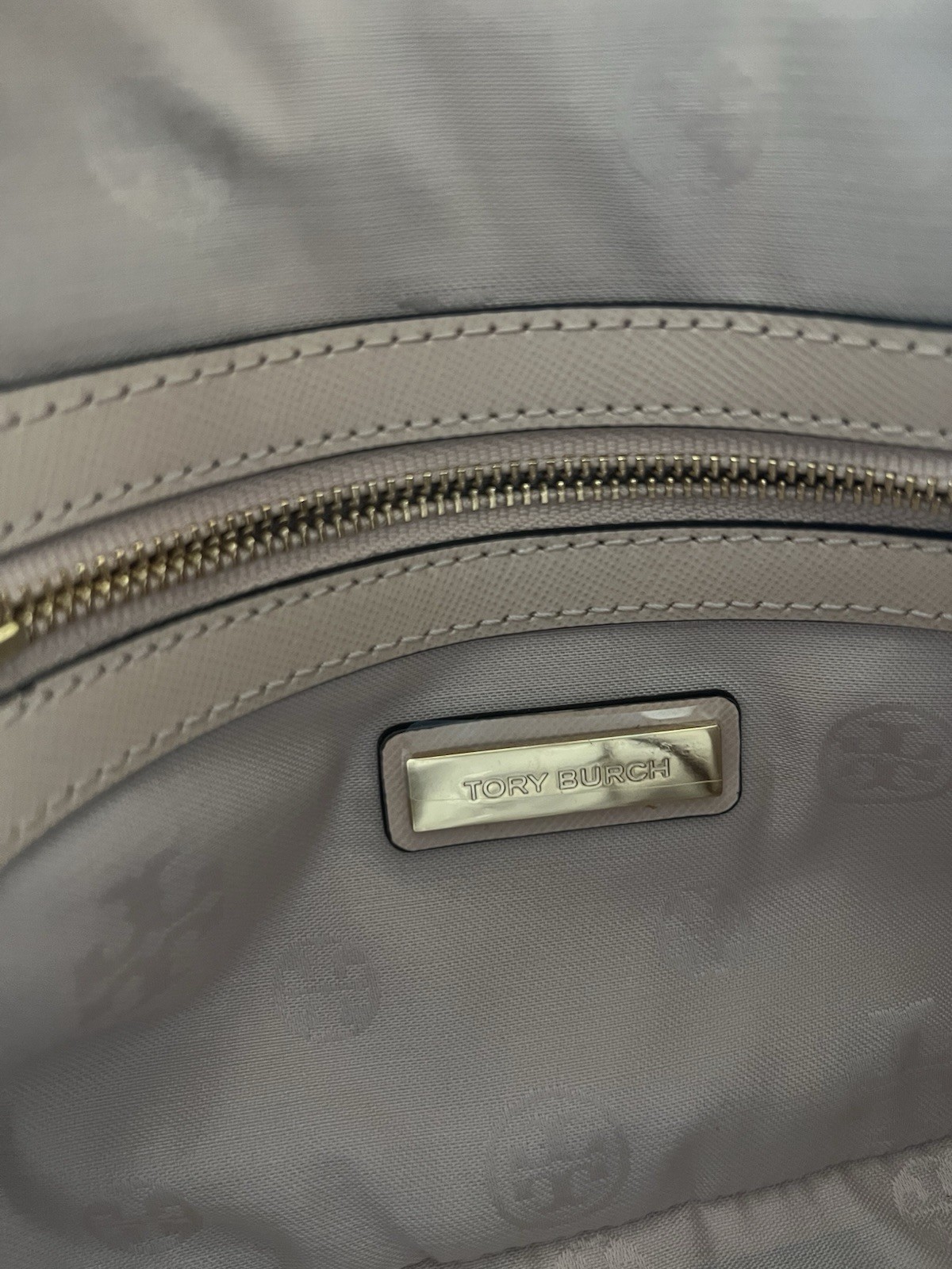 Tory Burch Robinson Mini Dome Bag – Tan/Pink With Black